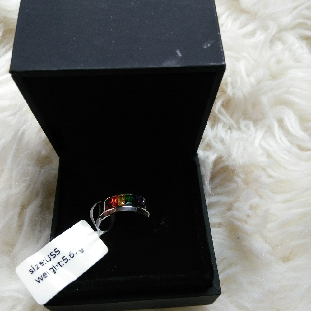 Rainbow ring size 5